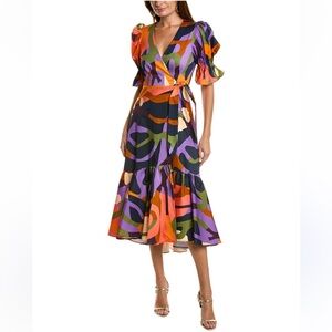 Hutch Short Sleeve Wrap Midi Dress